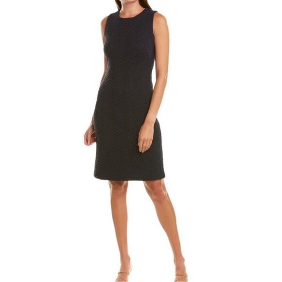 J. McLaughlin Mattie Dress NWT Navy Blue Solid Ribbon Trim Size 6 - Picture 13 of 13